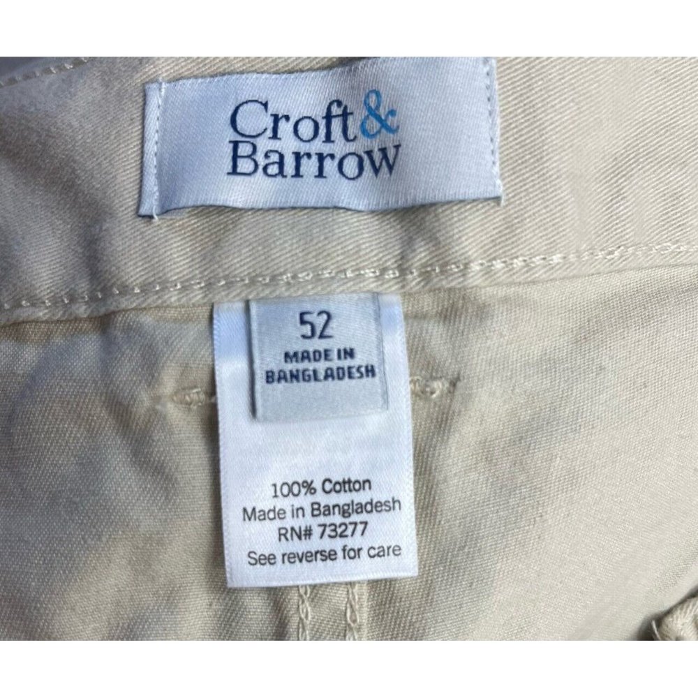 Croft & Barrow Men Cargo Shorts SIZE 52 Color Brown Khaki - Picture 7 of 11